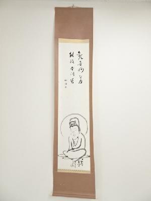 JAPANESE HANGING SCROLL / HAND PAINTED / KANNON 
